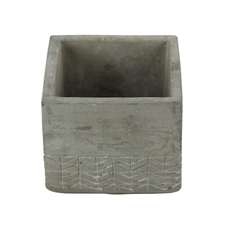 Gardencontrol Square Cement Planter with Arrow Design GA2855857
